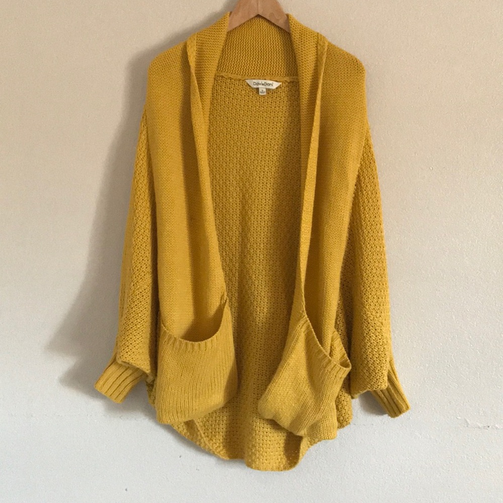 Mustard Oversized Cardigan